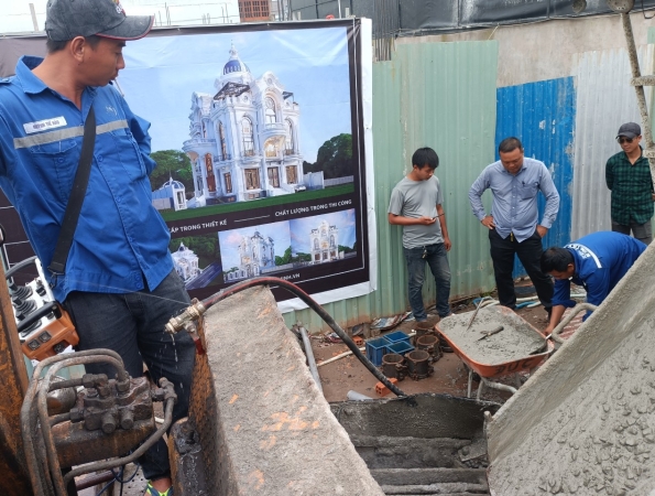 xây dựng biệt thự Tân cổ Điển 4 tầng