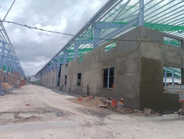 Thi công xây dựng nhà xưởng nhà máy nhựa tiền phong mở rông