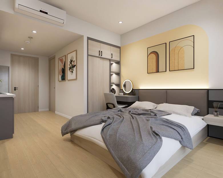nội thất bên trong căn hộ dịch vụ tại quận 7 newline thiết kế và thi công